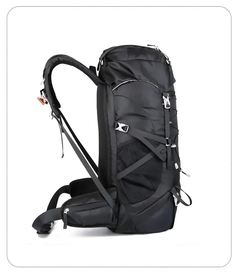 Sac à Dos Backpacking 50l | Bandes Réfléchissantes Sécurité
