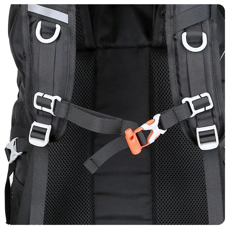 Sac à Dos Backpacking 50l | Bandes Réfléchissantes Sécurité