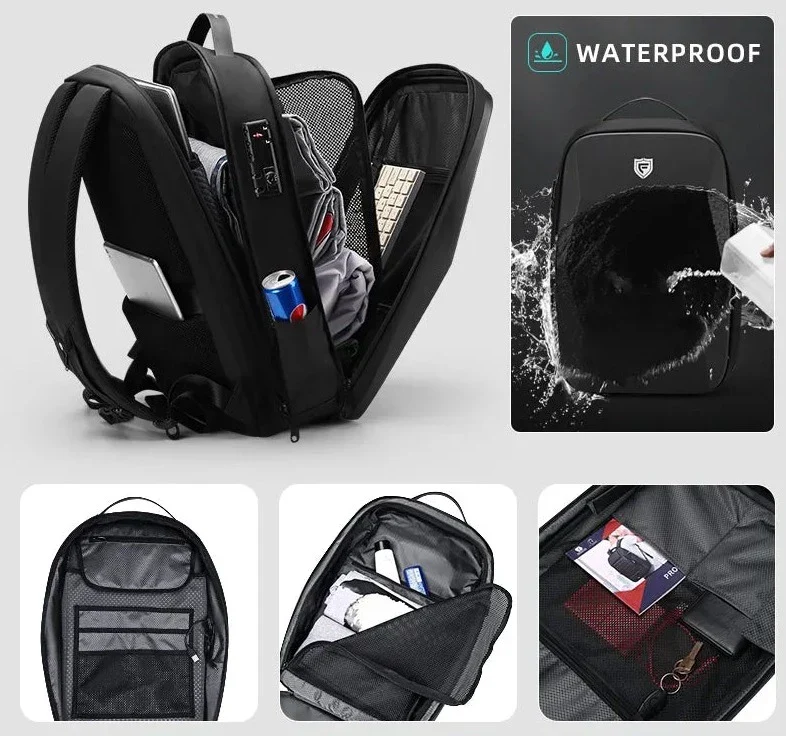 Sac à Dos Antivol Usb | Coque Rigide Sécurisée