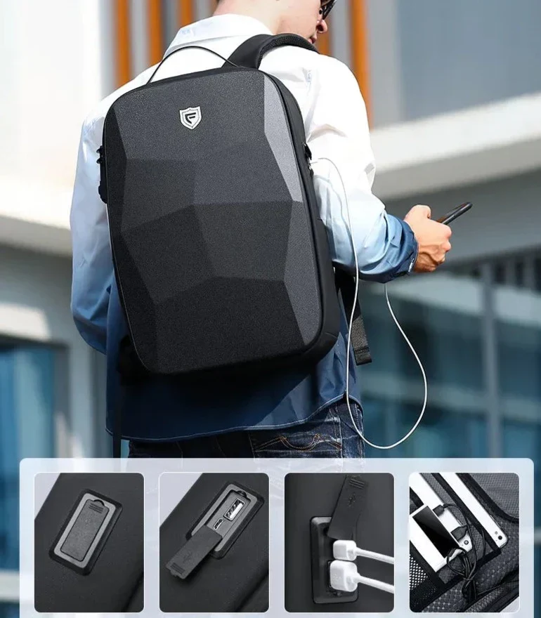 Sac à Dos Antivol Usb | Coque Rigide Sécurisée