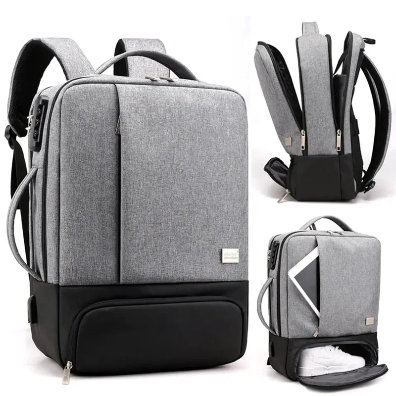 Sac à Dos Antivol Ordinateur | Port Usb et Compartiment Chaussures