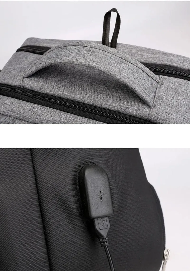 Sac à Dos Antivol Ordinateur | Port Usb et Compartiment Chaussures