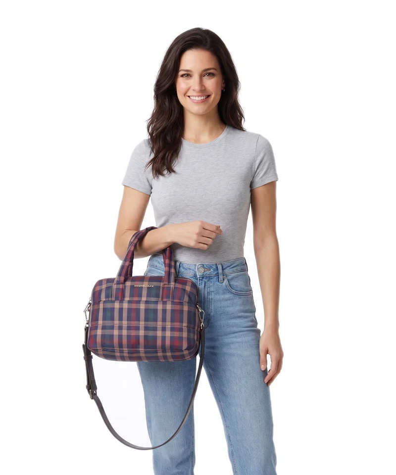 Mandarina Duck Tartan Sac à main tartan brown