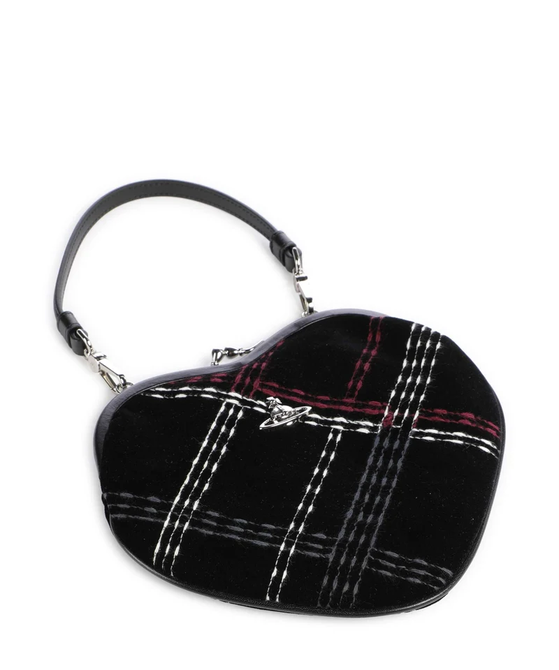 Vivienne Westwood Belle Heart Frame Velvet Check Sac à main black/multicolor