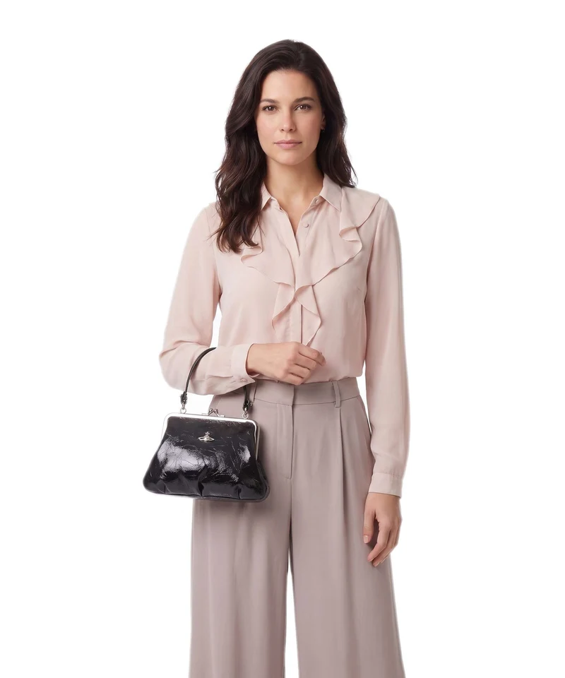 Vivienne Westwood Granny Frame Naplak Sac à main black