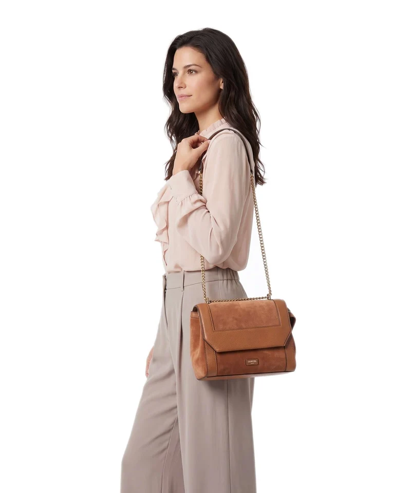 Lancel Ninon M Sac porté épaule camel