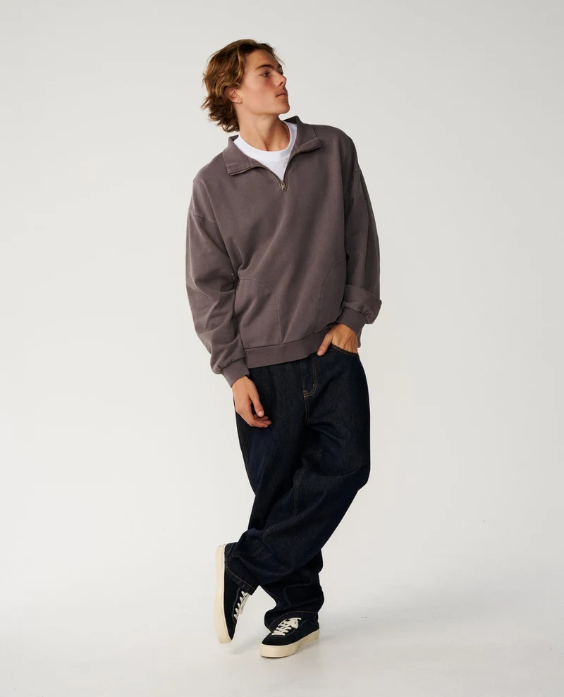 Premium Surf Qtr Zip Crew Fleece