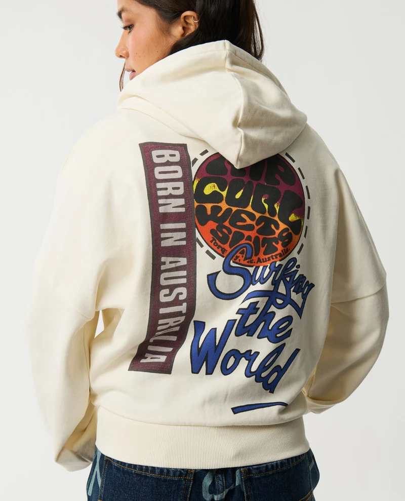 Surf The World Zip hood Fleece