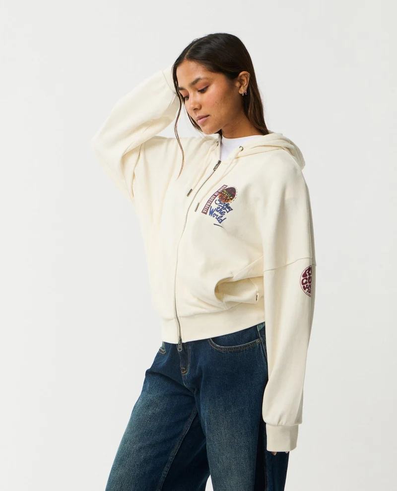Surf The World Zip hood Fleece