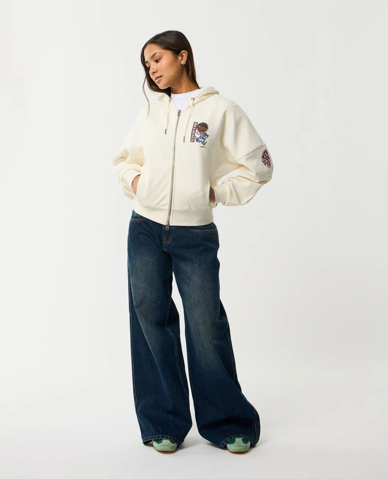 Surf The World Zip hood Fleece