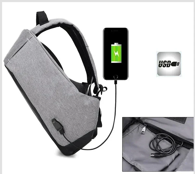 Sac à Dos Antivol Ordinateur | Fermeture Cachée et Port Usb