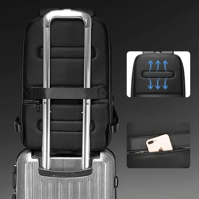 Sac à Dos Antivol Imperméable | Serrure Tsa Coque Rigide