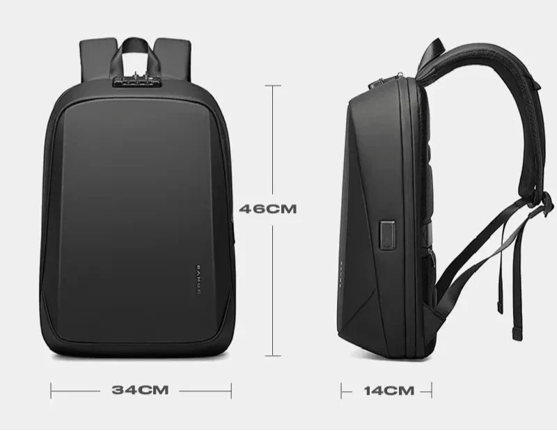 Sac à Dos Antivol Imperméable | Serrure Tsa Coque Rigide