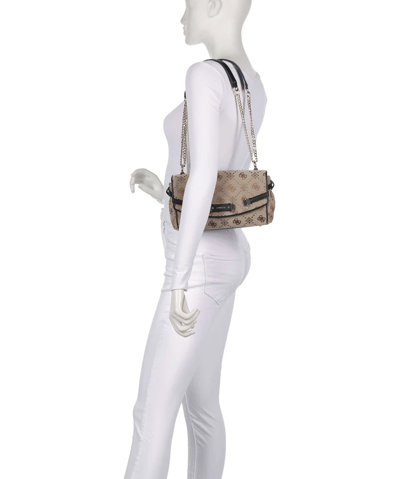 Guess Dorothy Sac porté épaule latte logo/black