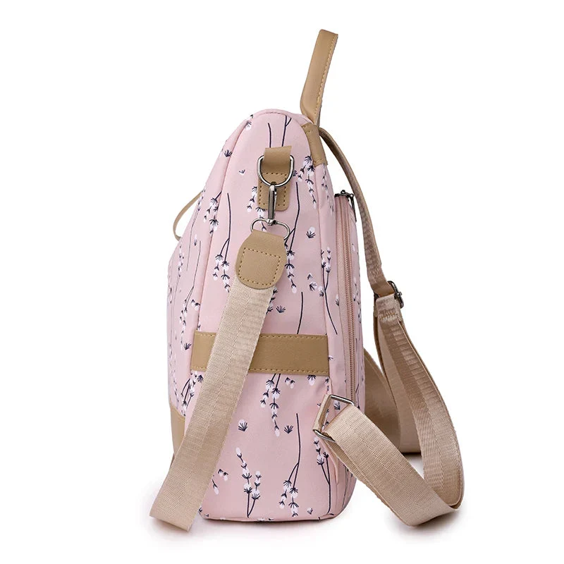 Sac à Dos Antivol Femme | Motif Fleuri Sécurisé