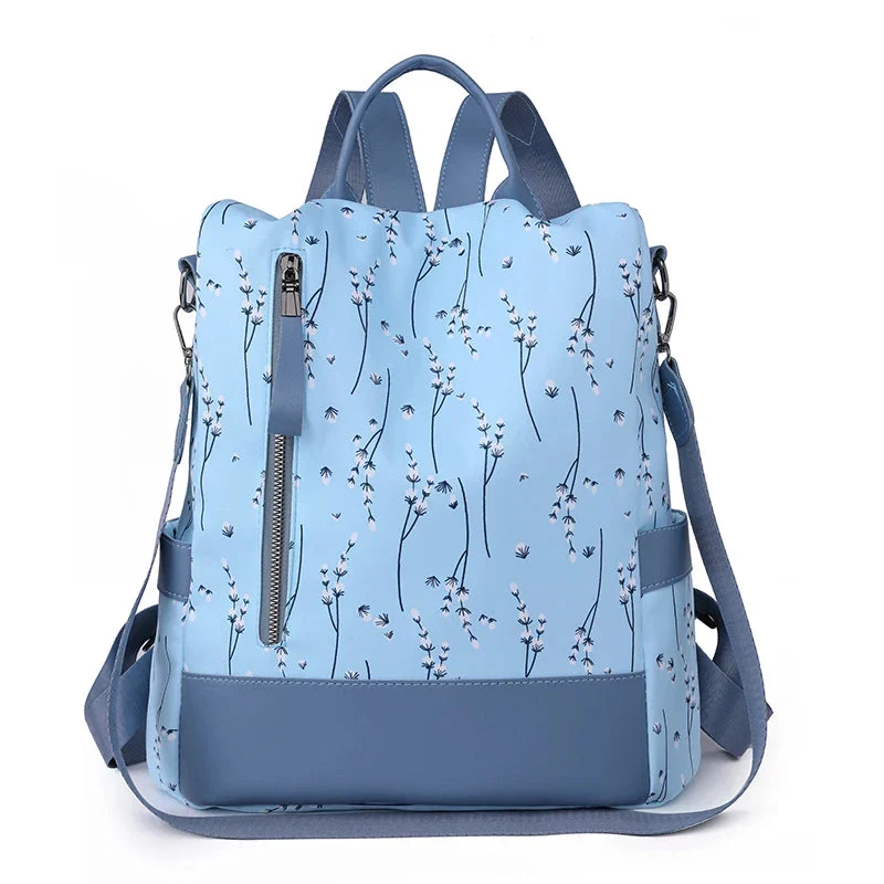Sac à Dos Antivol Femme | Motif Fleuri Sécurisé