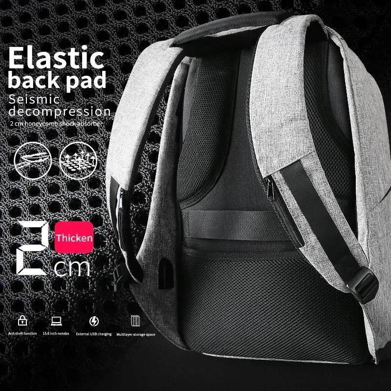 Sac à Dos Anti-Vol Ordinateur Portable | Bretelles Rembourrées Perméables