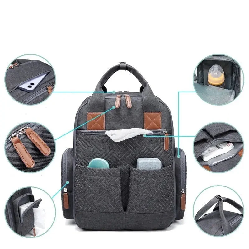 Sac à Dos à Langer Bébé | Tapis et Poches Multiples