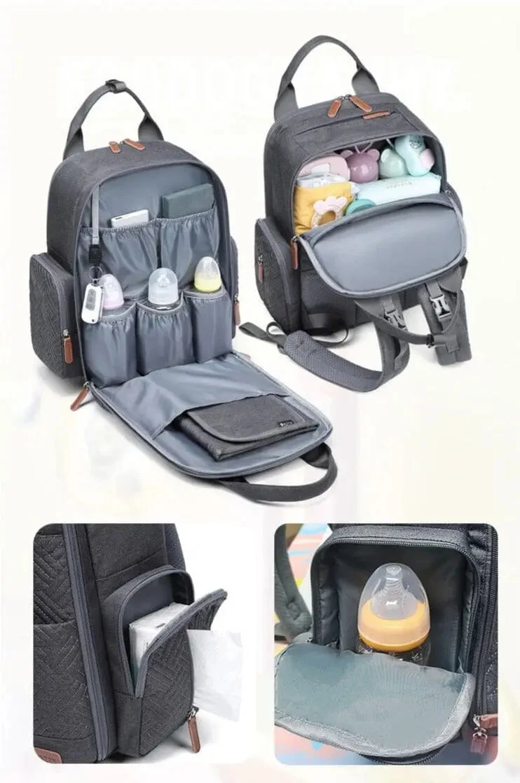 Sac à Dos à Langer Bébé | Tapis et Poches Multiples