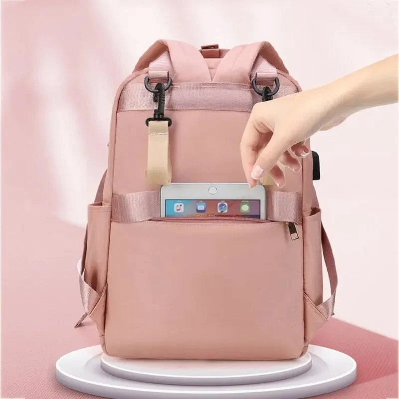 Sac à Dos à Langer Bébé | Polyester avec Port Usb