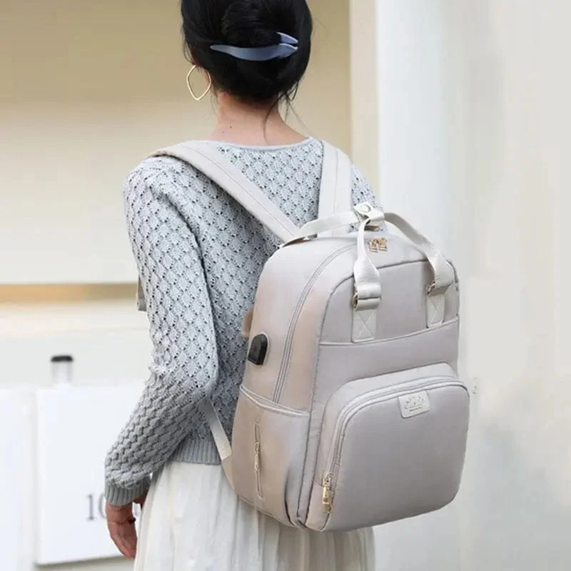 Sac à Dos à Langer Bébé | Polyester avec Port Usb