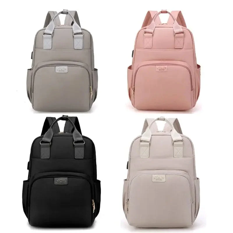 Sac à Dos à Langer Bébé | Polyester avec Port Usb