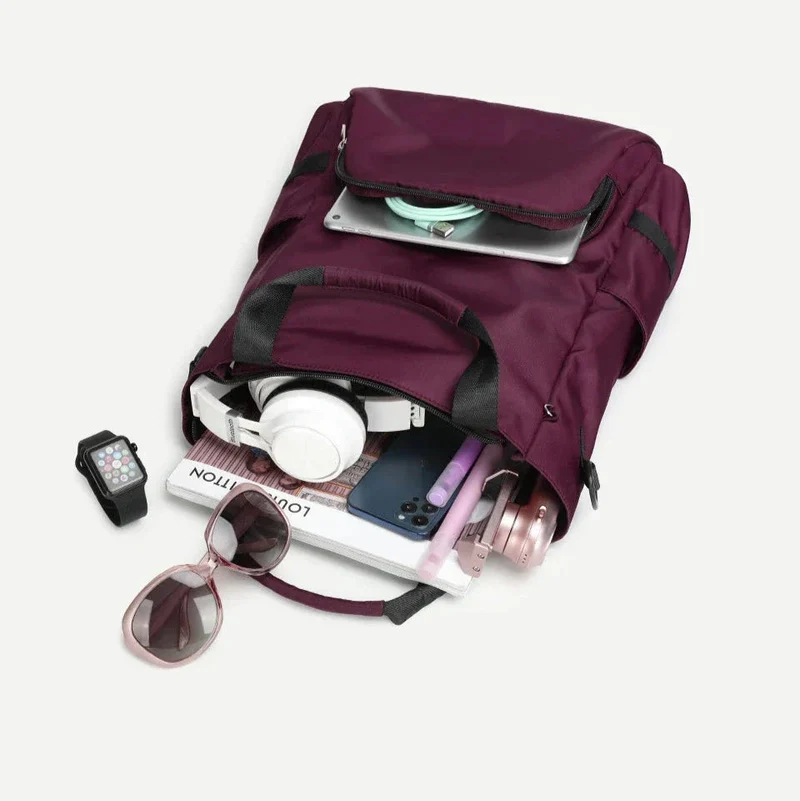 Sac à Dos 3-en-1 Femme | Nylon Imperméable Poches Multiples