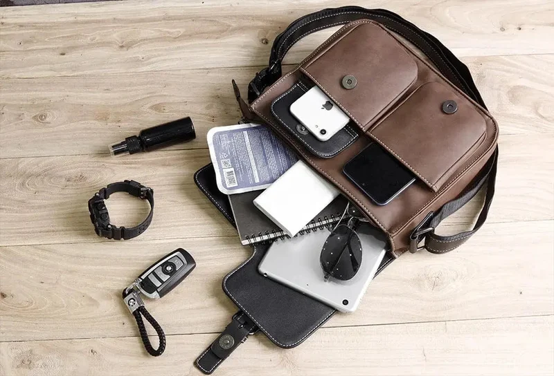 Sac à Bandoulière Vintage Homme | Pu Pratique et Organisé