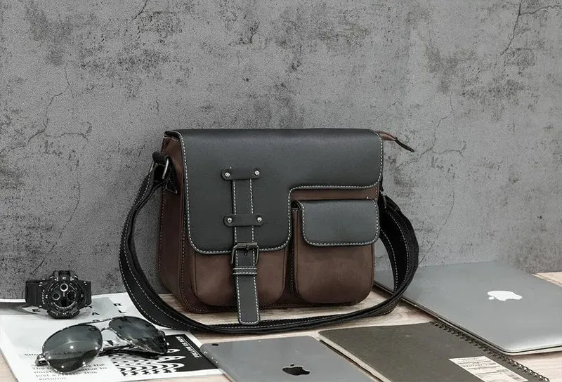 Sac à Bandoulière Vintage Homme | Pu Pratique et Organisé