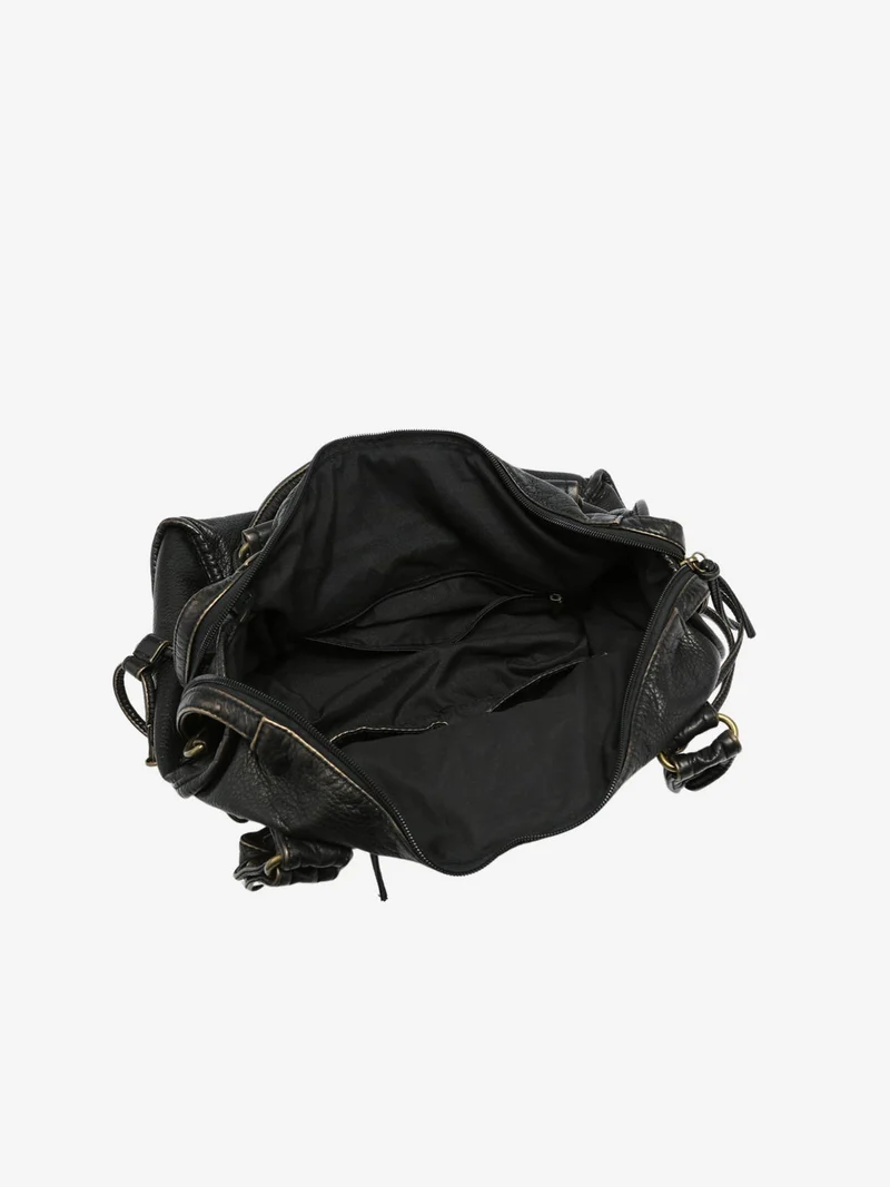 Sac à Bandoulière Noir Femme | Cuir Vegan Durable