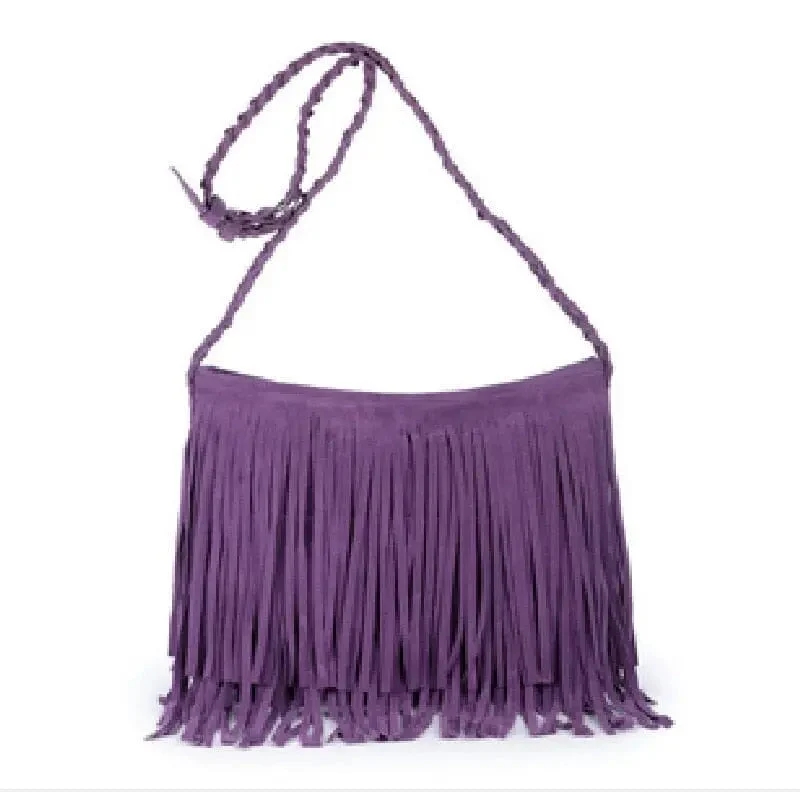 Sac à Bandoulière Bohème Femme | Grand Compartiment à Franges