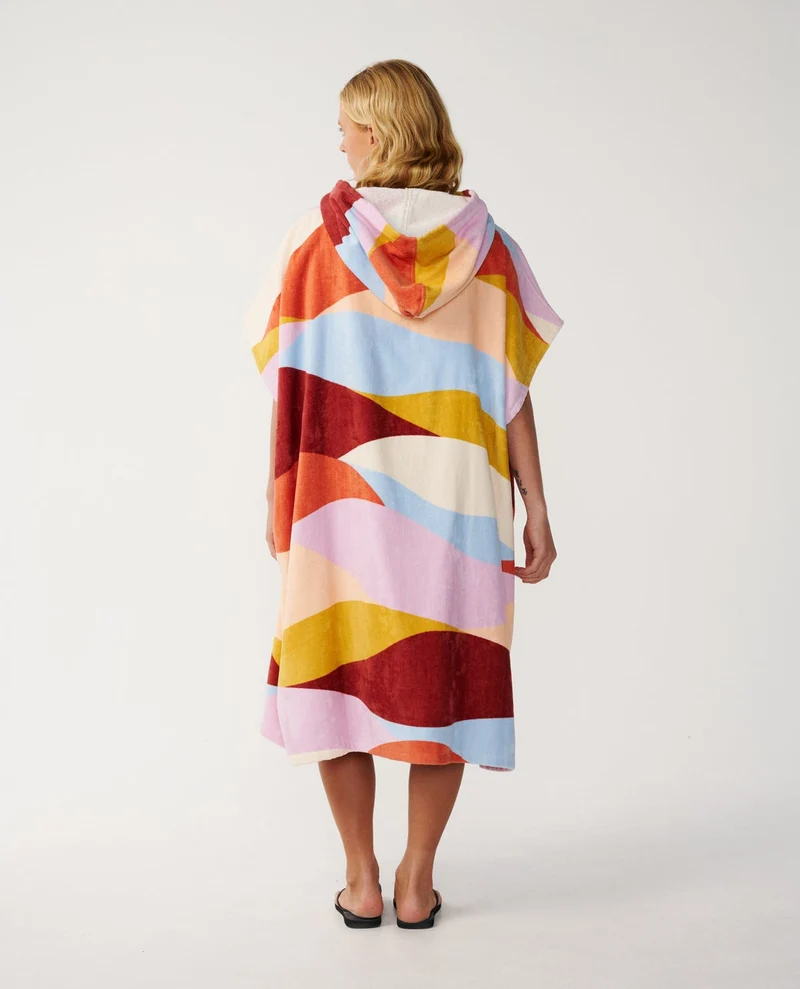 Mixed Hooded Towel Poncho