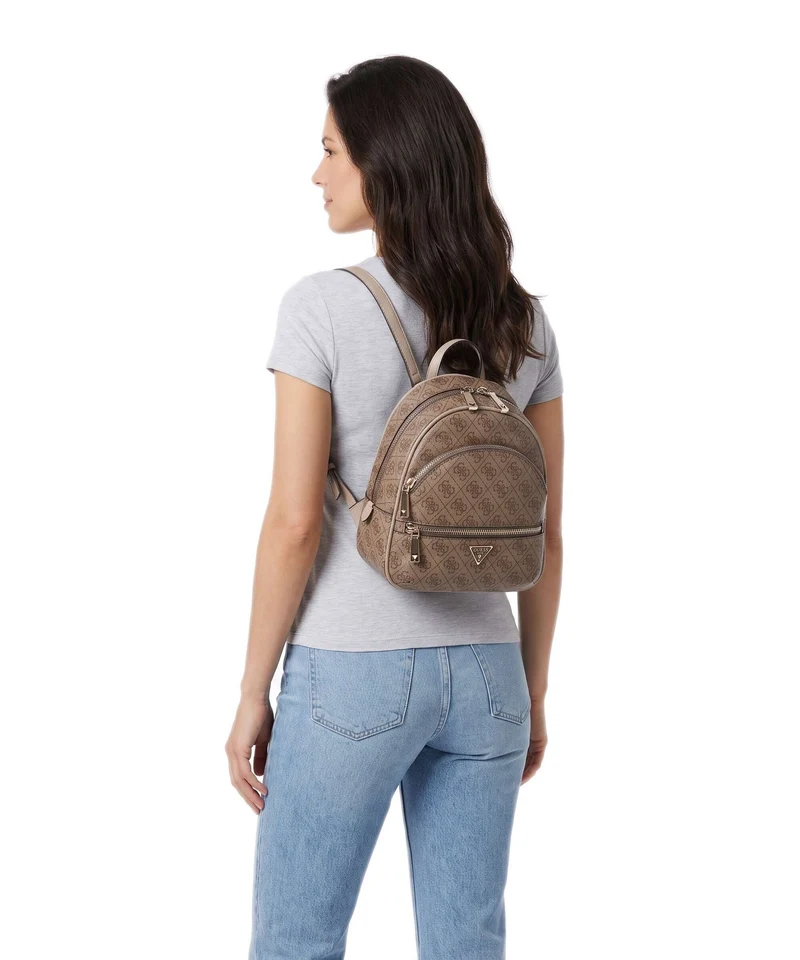 Guess Manhattan II Sac à dos latte logo