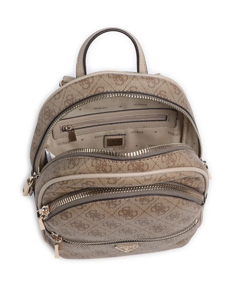 Guess Manhattan II Sac à dos latte logo